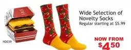 Beddington's Novelty Socks offer