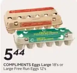 Safeway Compliments Eggs Large offer