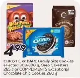 Safeway Christie or Dare family size cookies offer