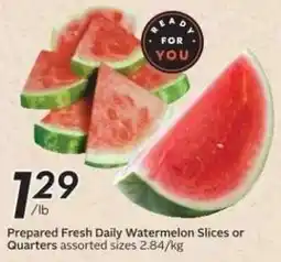 Safeway Prepared Fresh Daily Watermelon Slices or Quarters offer