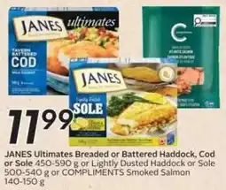 Safeway Janes ultimates breaded or battered haddock, cod or sole offer