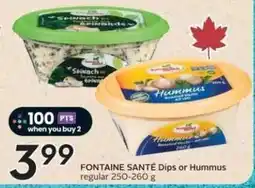Safeway Fontaine santé dips or hummus offer