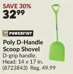 Princess Auto Powerfist poly d-handle scoop shovel offer