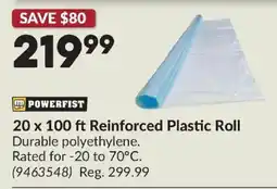 Princess Auto Powerfist 20 x 100 ft Reinforced Plastic Roll offer