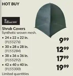 Princess Auto Red Mountain Valley Shrub Covers offer