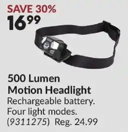 Princess Auto Motion Headlight offer