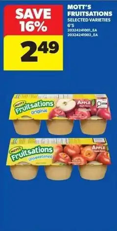 Real Canadian Superstore Mott's Fruitsations selected varieties offer