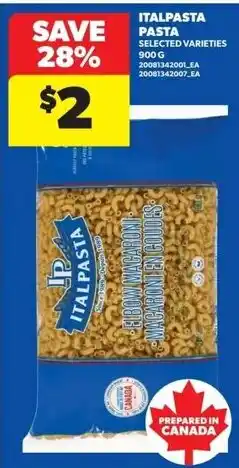 Real Canadian Superstore Italpasta pasta offer