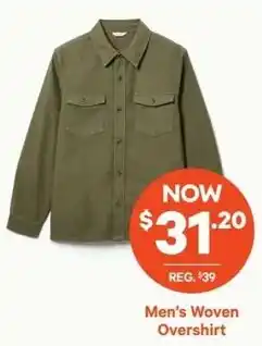 Real Canadian Superstore Men's Woven Overshirt offer