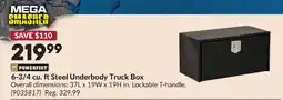 Princess Auto Powerfist steel underbody truck box offer