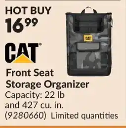 Princess Auto Cat front seat storage organizer offer
