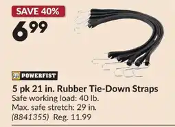Princess Auto Powerfist 21 in. Rubber Tie-Down Straps offer