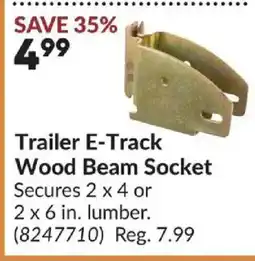 Princess Auto Trailer E-Track Wood Beam Socket offer