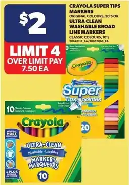 Real Canadian Superstore Crayola super tips markers offer