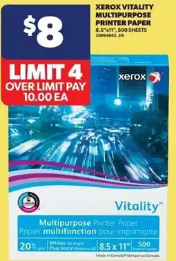 Real Canadian Superstore Xerox Vitality Multipurpose Printer Paper offer