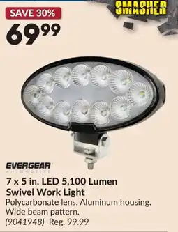 Princess Auto Evergear 7 x 5 in. LED 5,100 Lumen Swivel Work Light offer