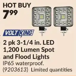 Princess Auto Volt king 3-1/4 in. led spot and flood lights offer