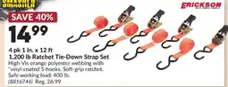 Princess Auto Erickson 1,200 lb Ratchet Tie-Down Strap Set offer