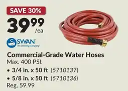 Princess Auto Swan commercial-grade water hoses offer