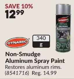 Princess Auto Dynamic non-smudge aluminum spray paint offer