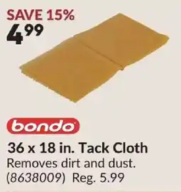 Princess Auto bondo tack cloth offer