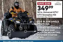 Princess Auto Bozeman 50 in. Universal ATV/UTV Snowplow Kit offer