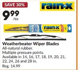 Princess Auto rainx weatherbeater wiper blades offer
