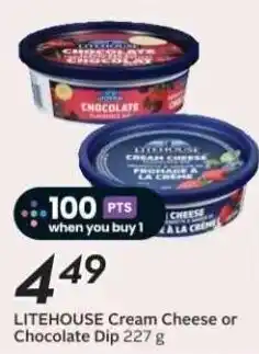 Safeway Litehouse cream cheese or chocolate dip offer