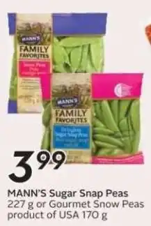 Safeway Mann's sugar snap peas offer