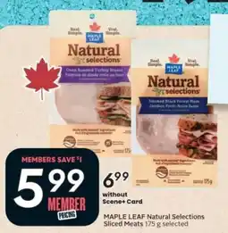 Safeway Maple Leaf natural selections sliced meats offer