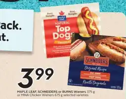 Safeway Maple Leaf, Schneider's or Burns Wieners offer