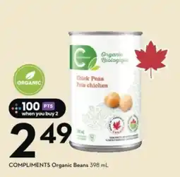 Safeway Compliments Organic Beans offer