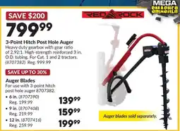 Princess Auto Red Rock 3-Point Hitch Post Hole Auger offer