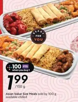 Safeway Asian Value Size Meals offer