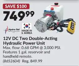 Princess Auto Hydro-Tek 12V DC Two Double-Acting Hydraulic Power Unit offer
