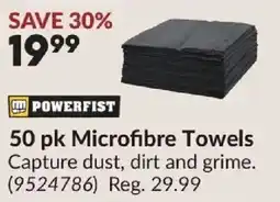 Princess Auto Powerfist microfibre towels offer