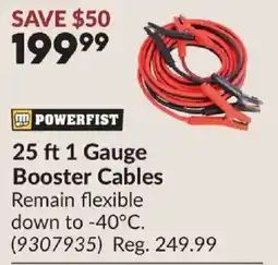 Princess Auto Powerfist 25 ft 1 Gauge Booster Cables offer