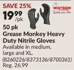 Princess Auto Watson Gloves Grease Monkey Heavy Duty Nitrile Gloves offer