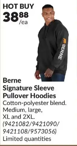 Princess Auto Berne Signature Sleeve Pullover Hoodies offer