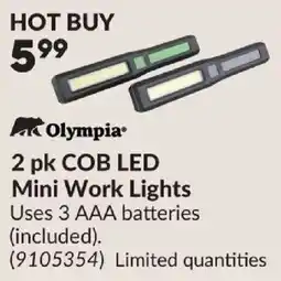 Princess Auto Olympia 2 pk COB LED Mini Work Lights offer