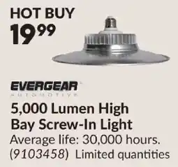 Princess Auto Evergear automotive 5,000 lumen high bay screw-in light offer