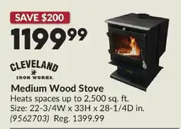 Princess Auto Cleveland Iron Works Medium Wood Stove offer