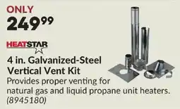 Princess Auto Heatstar 4 in. Galvanized-Steel Vertical Vent Kit offer