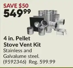Princess Auto 4 in. Pellet Stove Vent Kit offer
