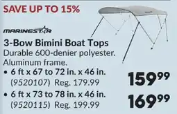Princess Auto Marinestar 3-Bow Bimini Boat Tops offer