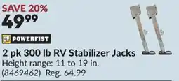 Princess Auto Powerfist 300 lb RV Stabilizer Jacks offer