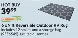 Princess Auto SummerLink 6 x 9 ft Reversible Outdoor RV Rug offer