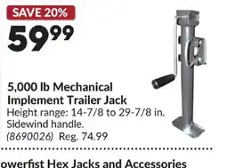 Princess Auto owerfist Hex Jacks and Accessories offer