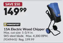 Princess Auto Powerfist 15a electric wood chipper offer