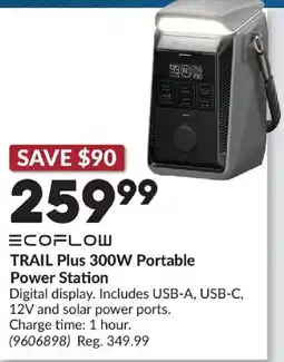 Princess Auto Ecoflow trail plus 300w portable power station offer